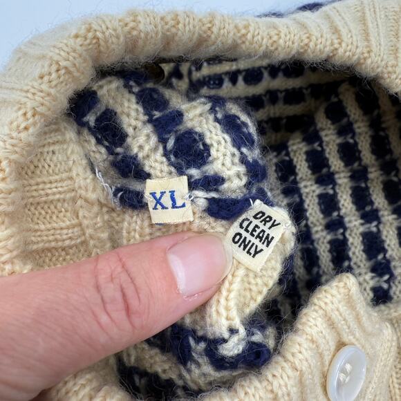 VTG SCHIATTI by Carroll Kid Tweed Sweater Womens Size XL Preppy Academia Wool - Picture 5 of 8